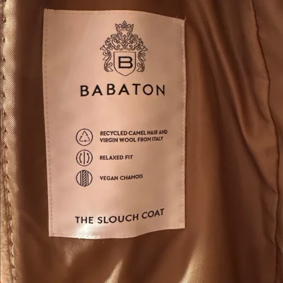 Babaton Slouch Mid Coat in Camel Brown - Picture 6 of 8